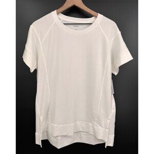 Sonoma The Supersoft Tunic Women Medium White Short Sleeve NWT